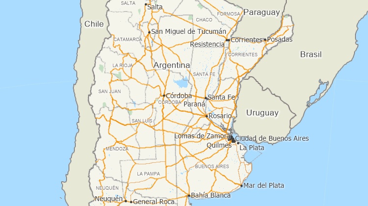 Mapping software for Argentina