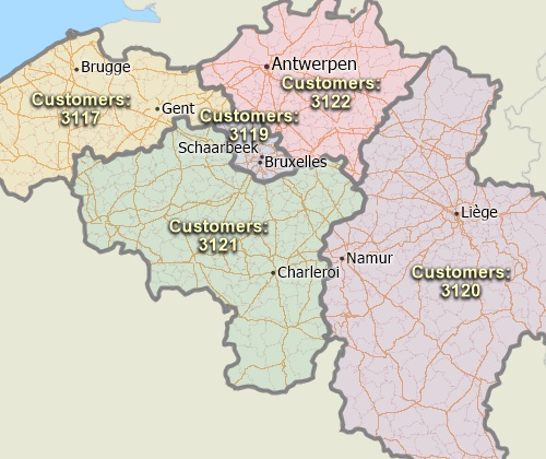 Belgium territory map