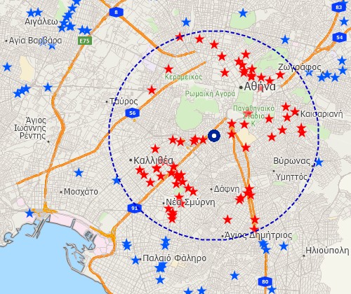 Map customers with Maptitude Greece mapping software