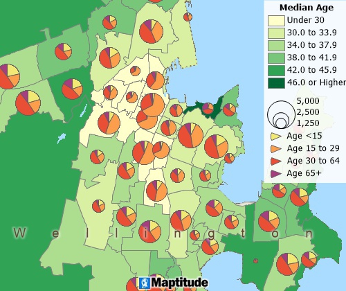 Create thematic maps with Maptitude New Zealand map software