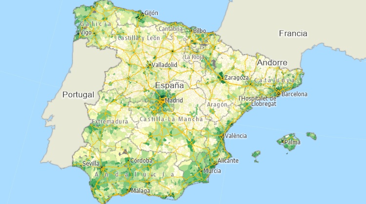 Mapping software for Spain