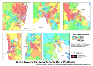 Australia Income Map