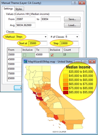Custom Maptitude heatmap ranges