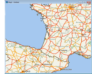 Maptitude map of France and Spain