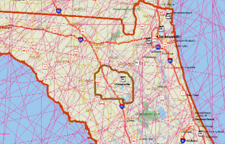 Maptitude map of hurricane tracks