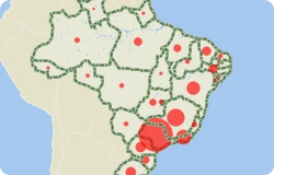 Maptitude bubble map of population