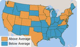 Maptitude nested average thematic map