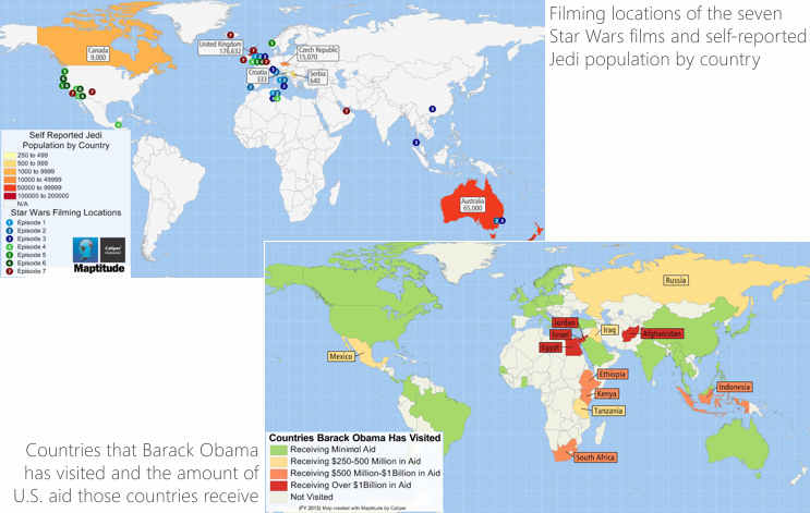 Featured Maptitude maps