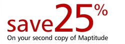 Save 25% on a second Maptitude license