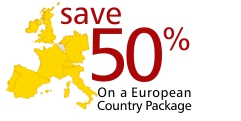 Save 50% on a European Country Package