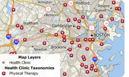 Single taxonomy Maptitude map