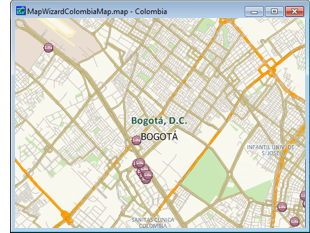 Sample Maptitude 2012 Colombia GIS Map