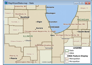 Map of metropolitan and micropolitan CBSAs