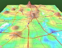 3D Map of Job Concentration in Dallas County