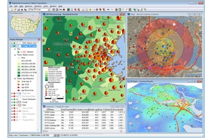 Maptitude mapping software screen shot
