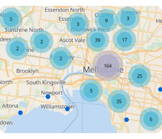 Maptitude ZIP Code Business count map of restaurants