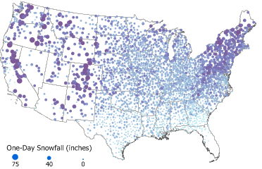 Maptitude Map of points located by coordinate