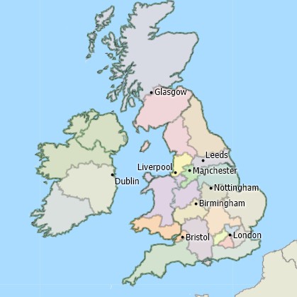 UK Territory Mapping Software - Maptitude Territory Whole Country 