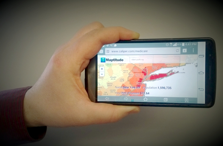 Caliper GIS software can support Mobile GIS Data Collection in desktop, tablet, and mobile environments