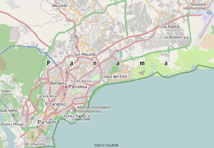 Panama City, Panama map