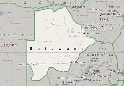Botswana Map