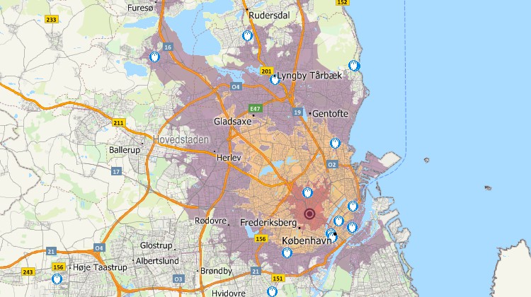 Denmark mapping software