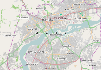 Bamako, Mali map