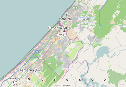 Rabat, Morocco map