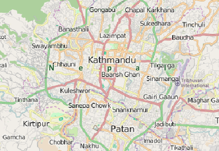 Kathmandu, Nepal map