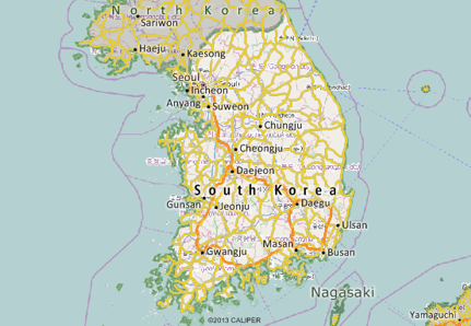 South Korea Map