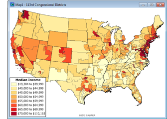 Maptitude Congressional District Map