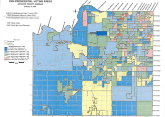 Johnson County Election Day Turnout Maptitude Map