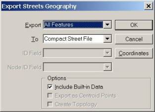 export dialog box