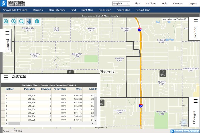 Maptitude Online Redistricting