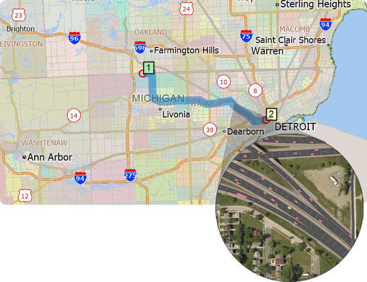 TransModeler vehicle pathfinding
