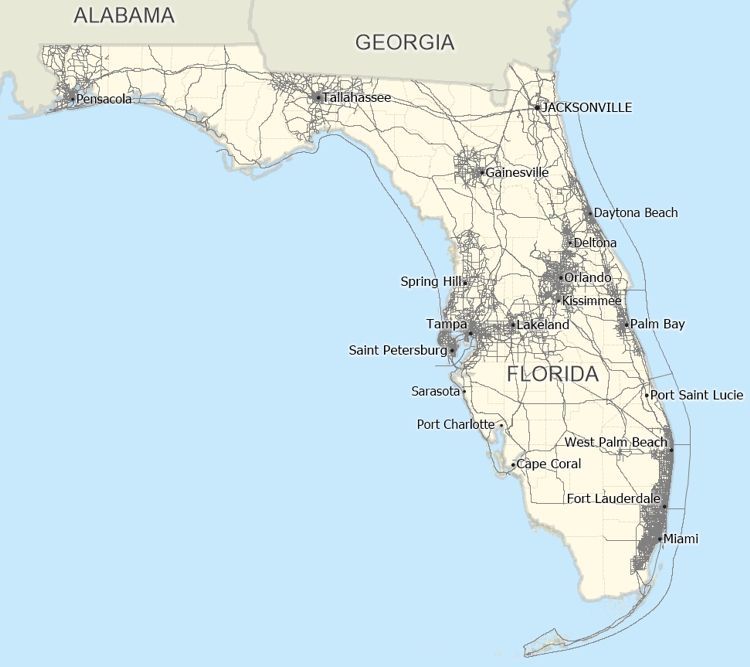 Florida Lane-Level Network